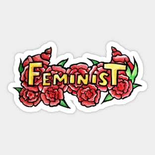 Feminist Roses Sticker